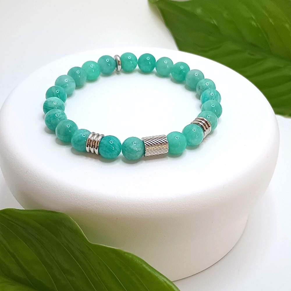 Grade A+ Amazonite | Unisex | Healing Crystal Beaded Bracelet
